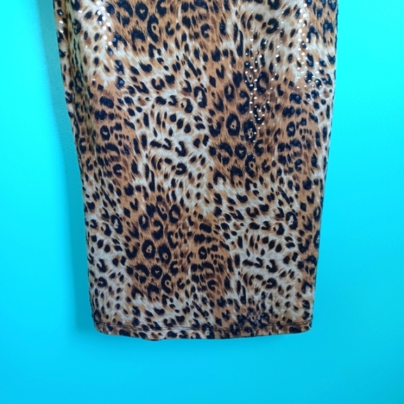 Vintage 90s/Y2K Leopard Print Slip Dress Medium - Picture 6 of 10
